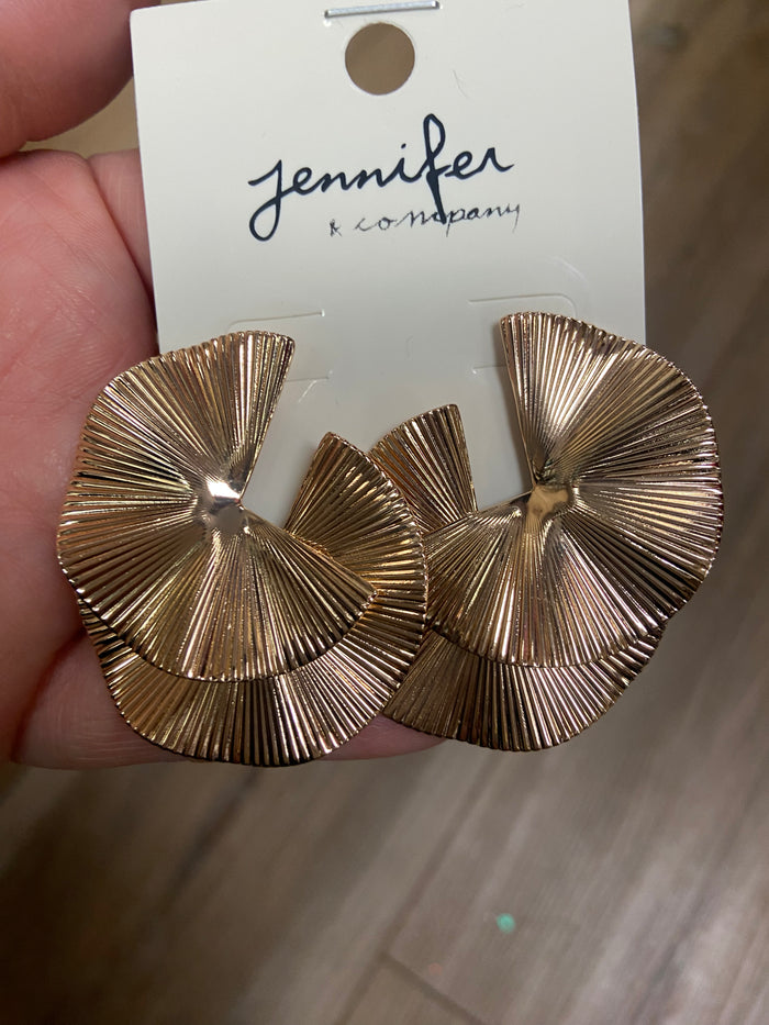 Gold Petal Earrings