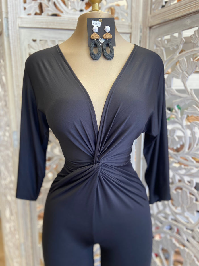 Black Knotted Jumpsuit