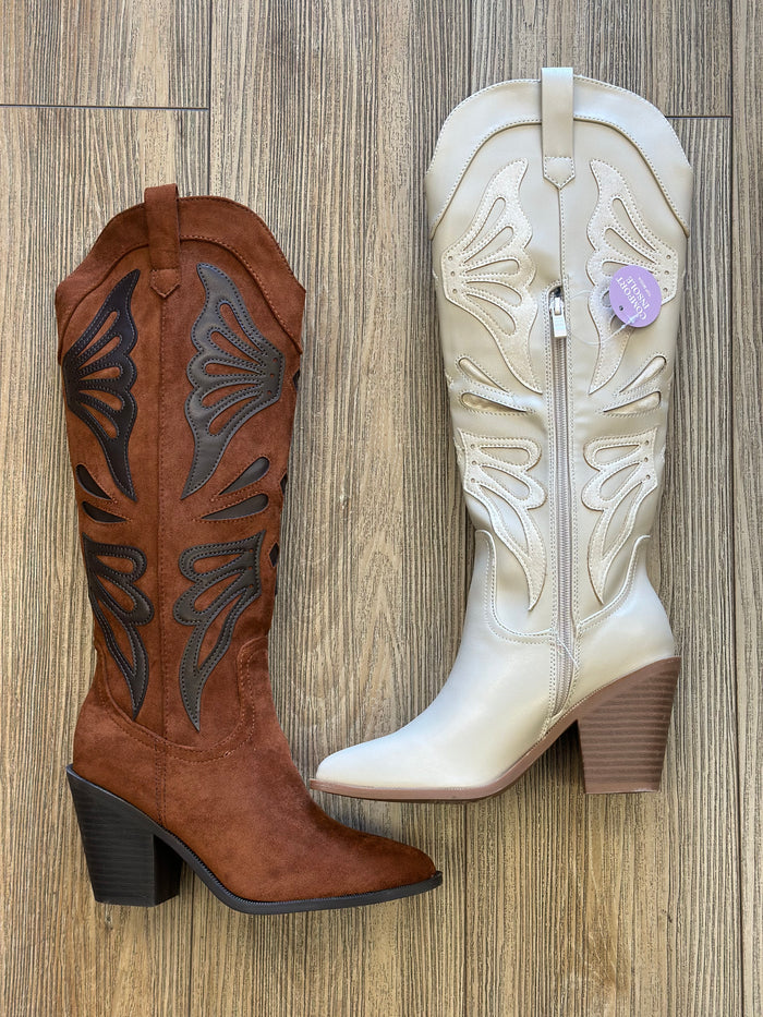 Butterfly Wing Western Boots