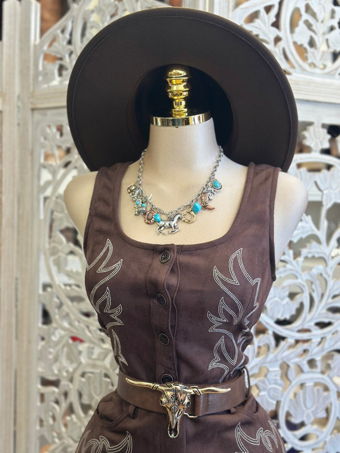 Earth Brown Flower Set- Slightly Stretchy, Estira Poco