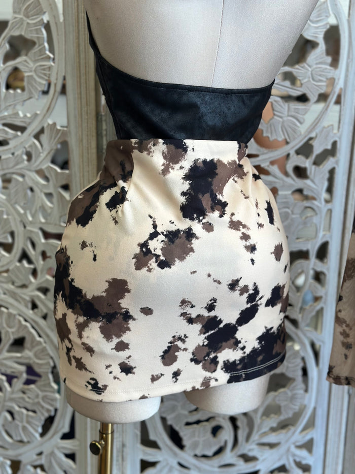 Faux Leather Black Studded Halter Top