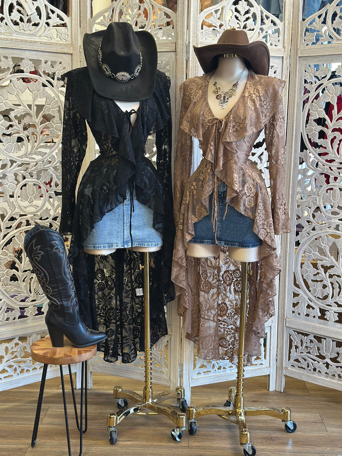 High Low Lace Cardigan
