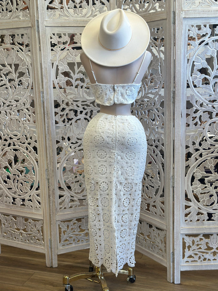 Lace Bustier and Skirt Set-Estira, Stretchy