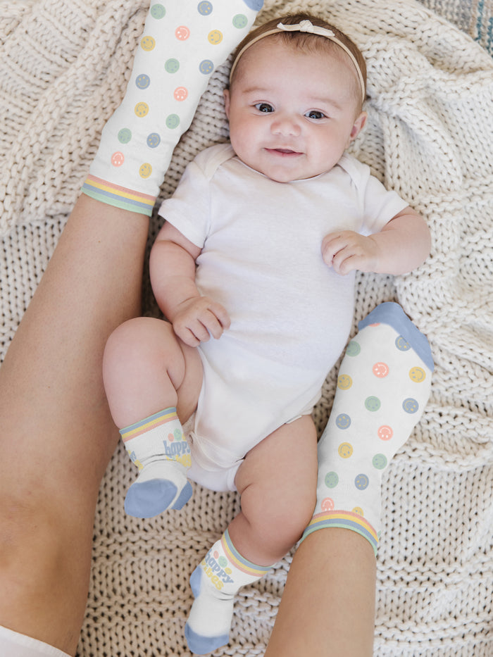 Mama & Me Matching Socks Set - Happy Baby Vibes