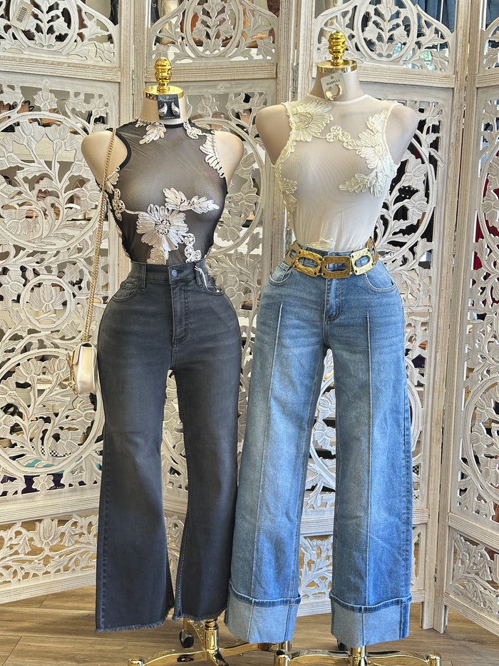 Mesh Floral Top - Estira, Stretchy