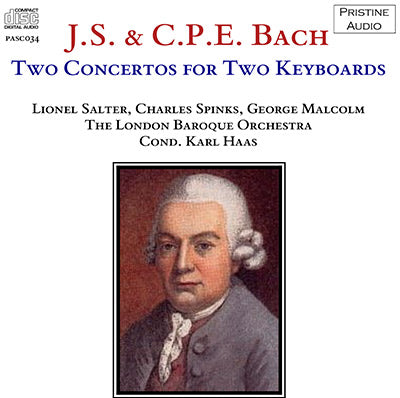 SALTER, SPINKS, MALCOLM J.S. Bach & C.P.E. Bach: Concertos for Two Keyboards (1952/53) - PASC034 - CD