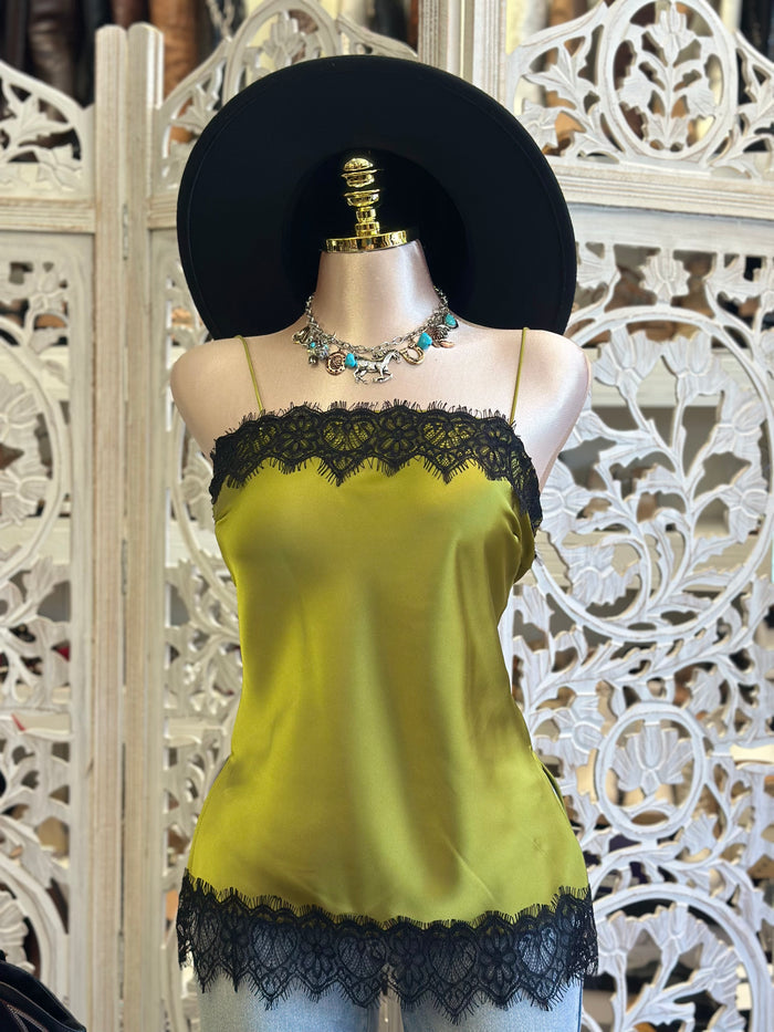 Silk Lace Trim Blouse