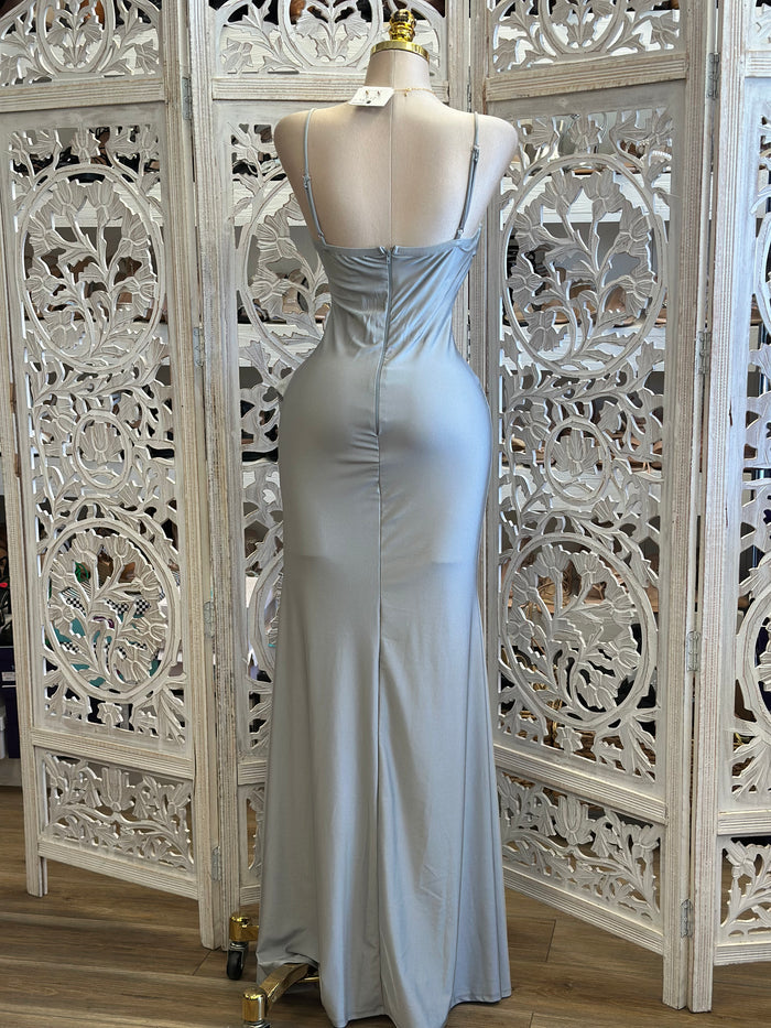 Silver Corset Gown- Stretchy, Estira