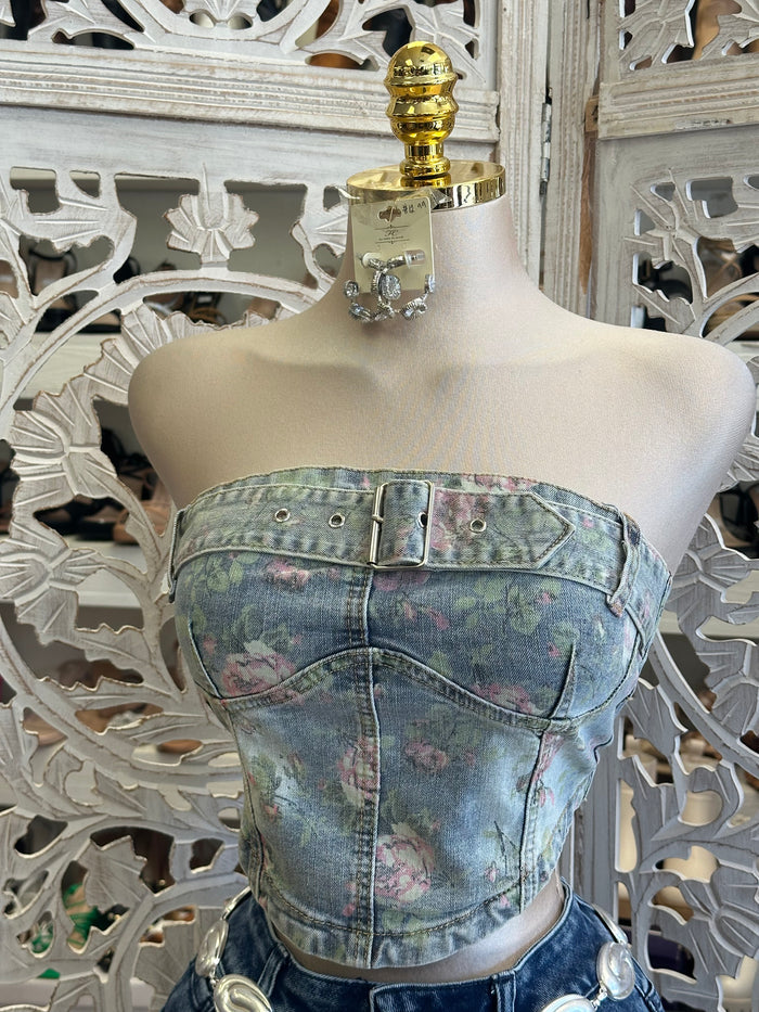 Wild Rose Rodeo Corset Top- Estira , Stretchy