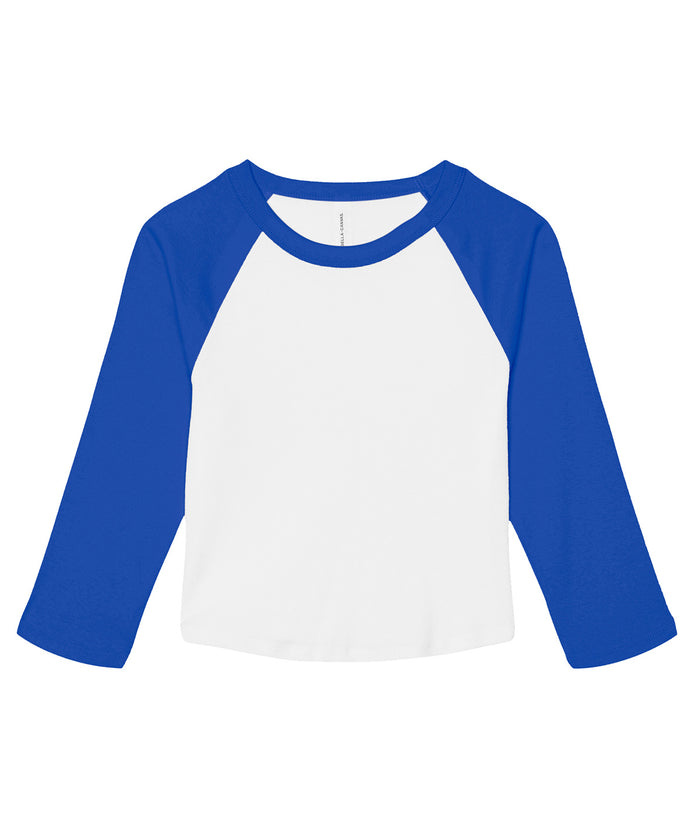 Womens micro rib 3/4 raglan baby t-shirt