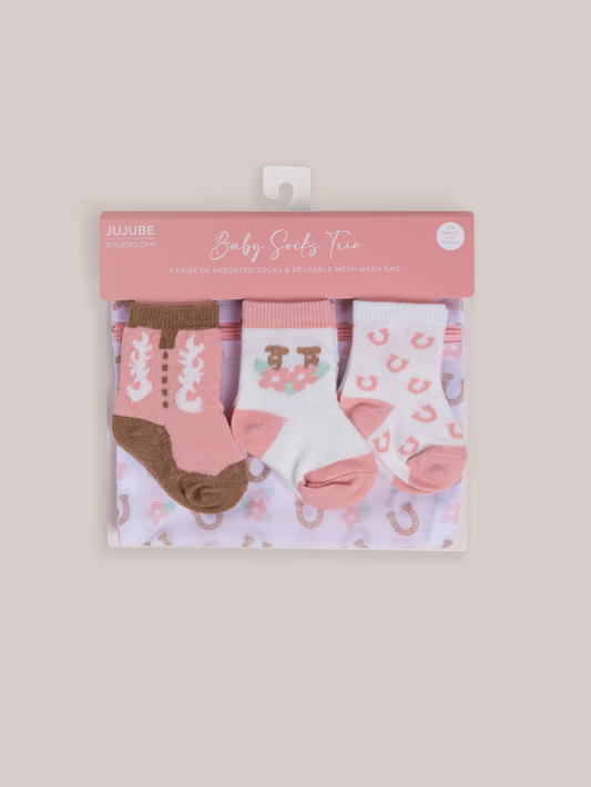 3-Pack Soft Durable Baby Socks Set - Bloomin' Boot