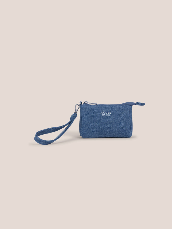 3-piece Pouch Clutch Purse Set - Denim & Daisies