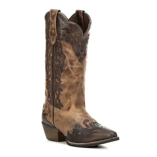 Abilene Western Wingtip - Womens Leather Cowgirl Boot - Hatcountry