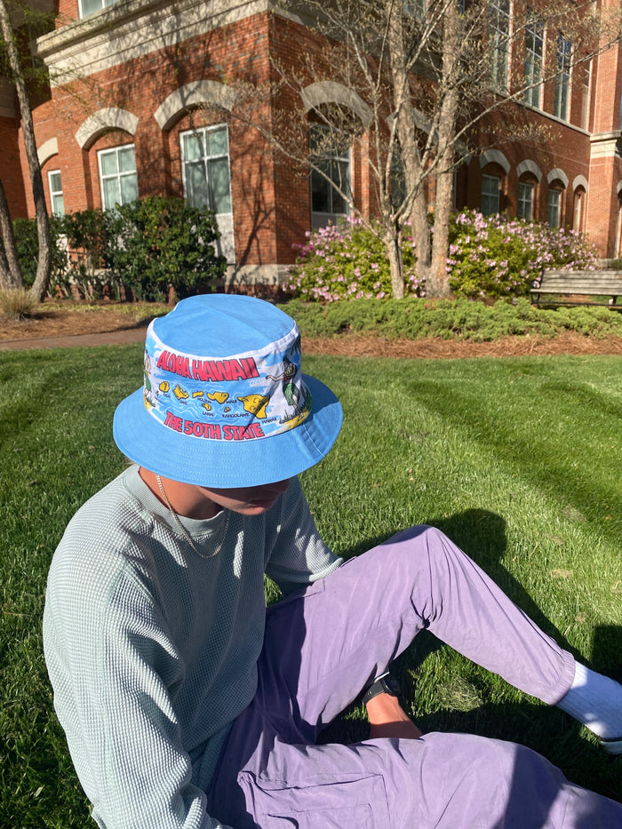 Aloha Hawaii 50th State Retro Bucket Hat