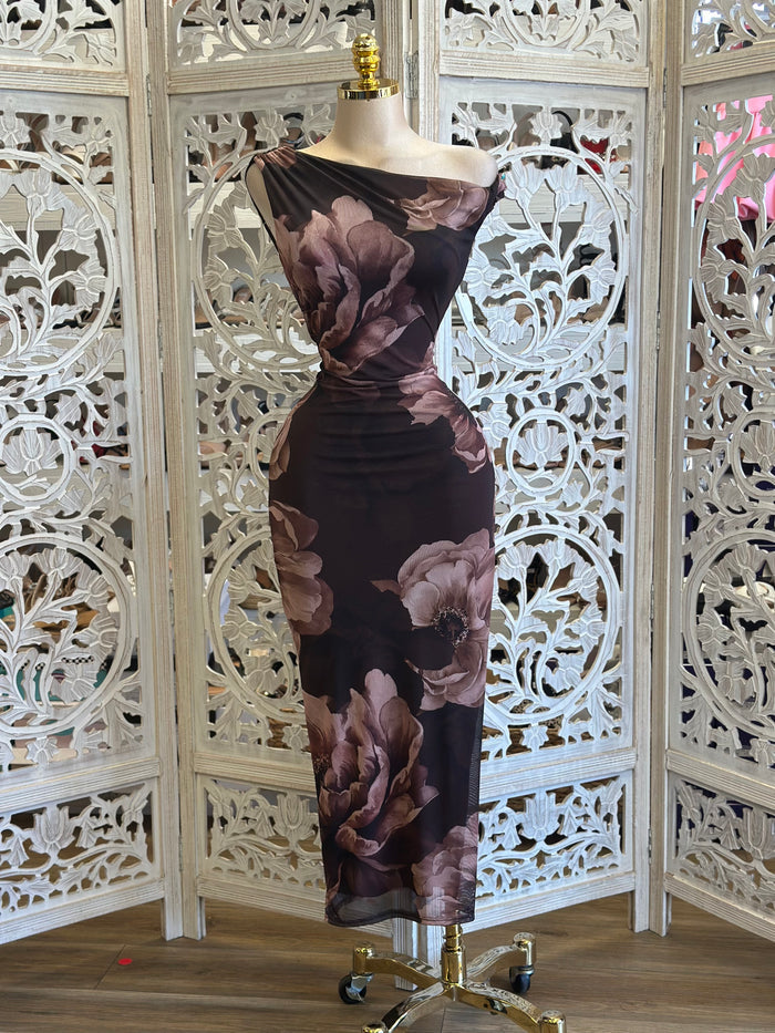 Asymmetrical Derp Flower Dress- Stretchy, Estira