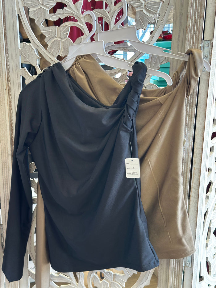 Asymmetrical Knotted Blouse- Estira, Stretchy