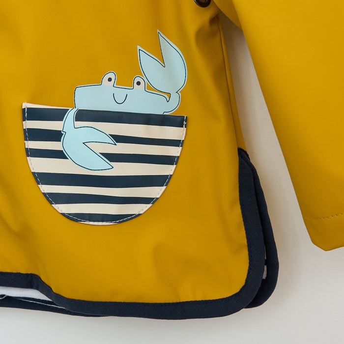 Baby Crab Pocket Raincoat with Cotton Lining