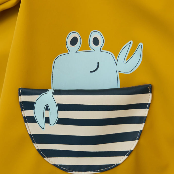 Baby Crab Pocket Raincoat with Cotton Lining