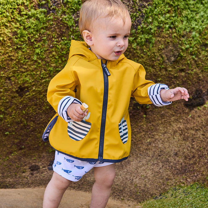 Baby Crab Pocket Raincoat with Cotton Lining