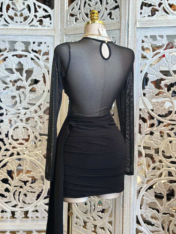 Black Mesh Dress-Stretchy,Estira