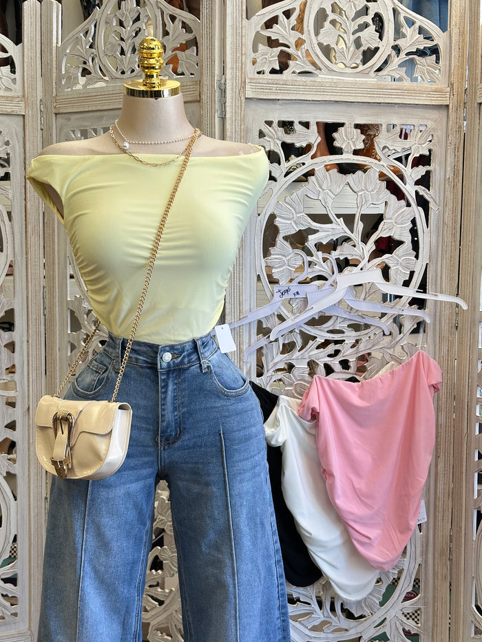 Boatneck Fitted Top - Estira, Stretchy