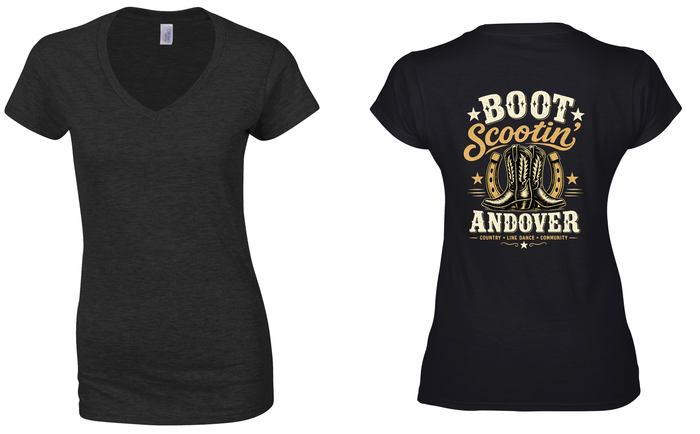 Boot Scootin' Women's V-Neck Softstyle T-Shirt