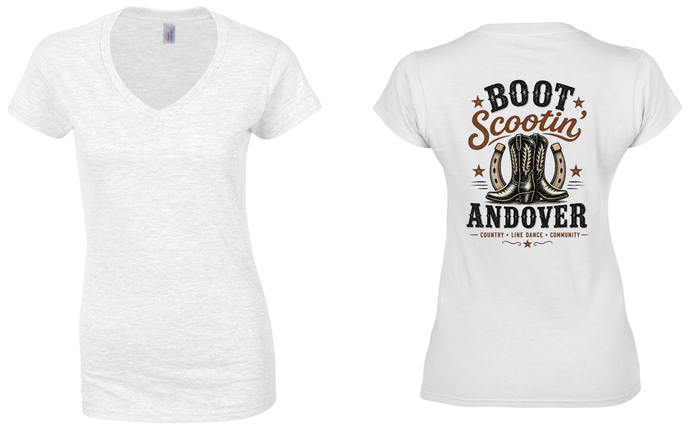 Boot Scootin' Women's V-Neck Softstyle T-Shirt
