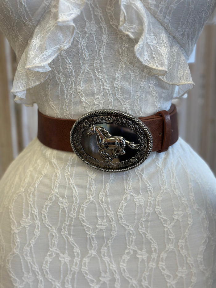 Brown Horse Buckle Belt