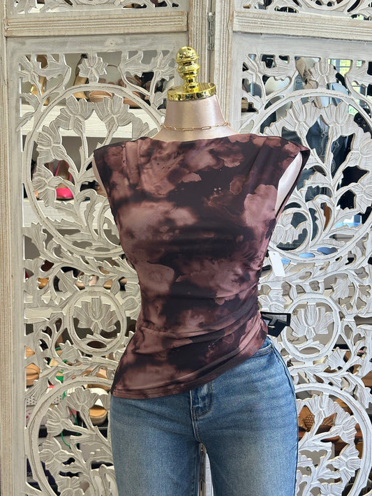 Brushed Floral Blouse