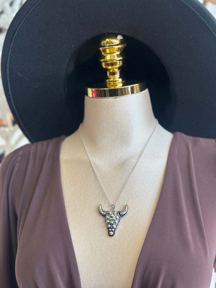 Bull Silver Necklace
