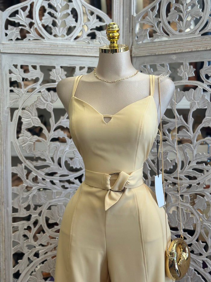 Butter Wide Leg Jumpsuit - Slightly Stretchy,Estira Poco