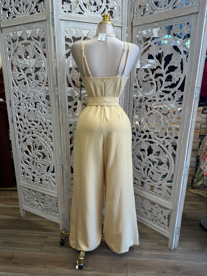 Butter Wide Leg Jumpsuit - Slightly Stretchy,Estira Poco