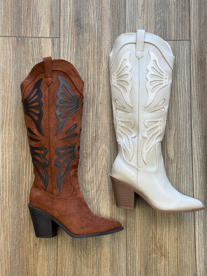 Butterfly Wing Western Boots