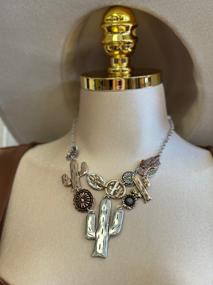 Cactus Western Chunky Necklace