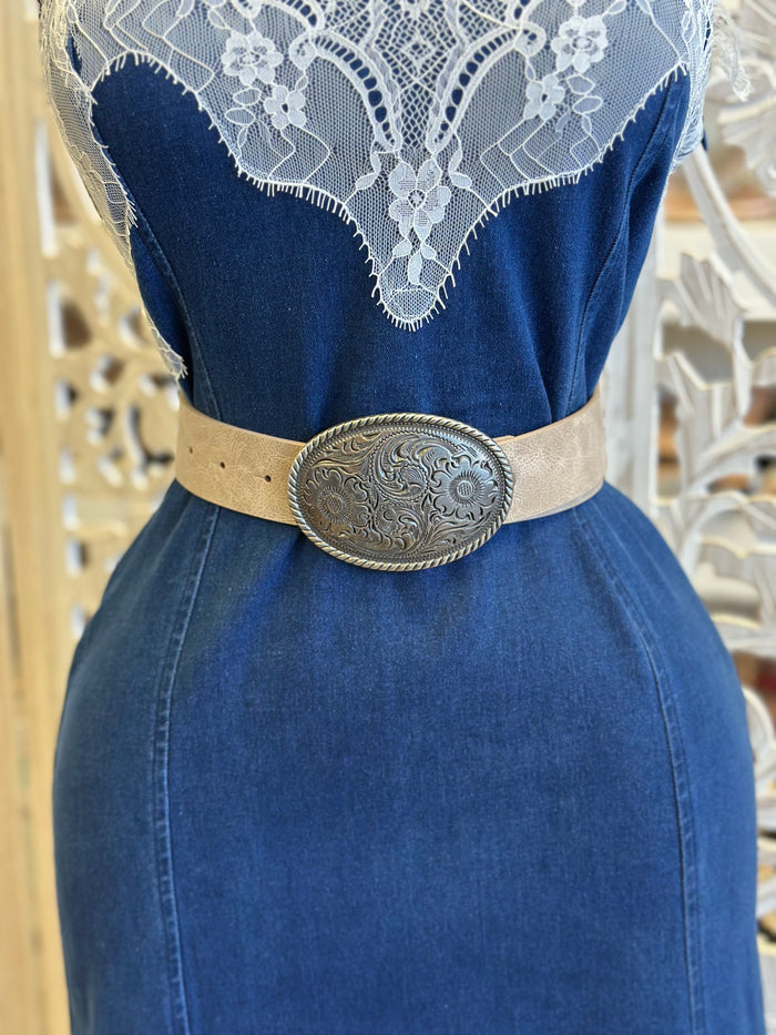 Camel Buckle Western Belt