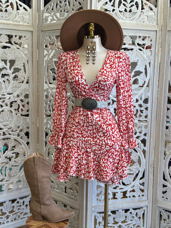 Cheetah Red Mini Dress - no Estira, no Stretchy