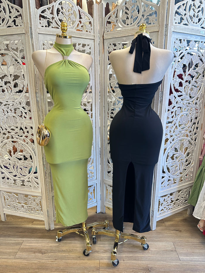 Cinched Midi Dress -Estira, Stretchy