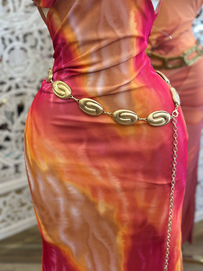 Coral Chained Belt