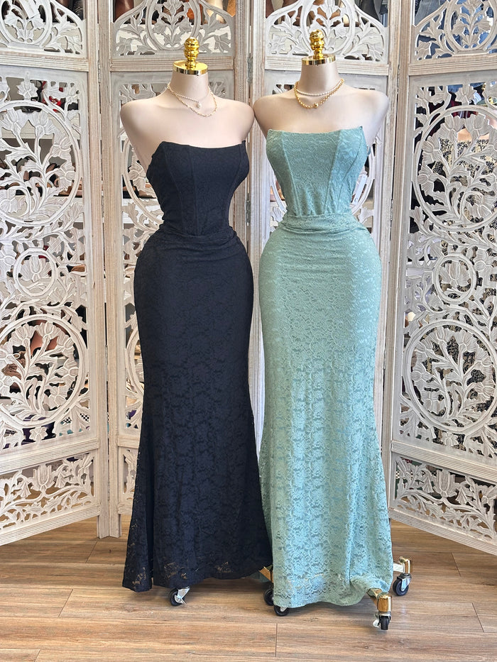 Corset Lace Formal Dress- Stretchy, Estira