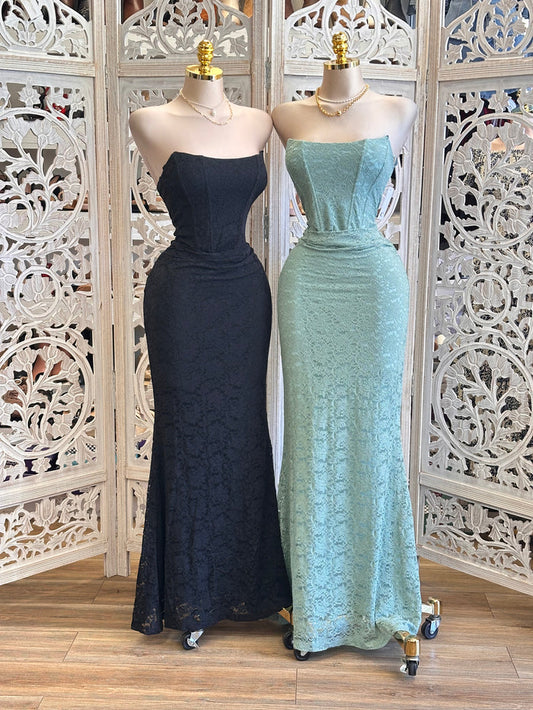 Corset Lace Formal Dress- Stretchy, Estira