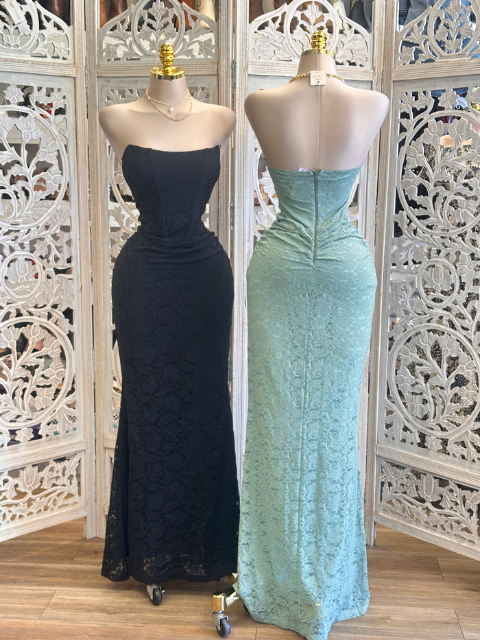 Corset Lace Formal Dress- Stretchy, Estira