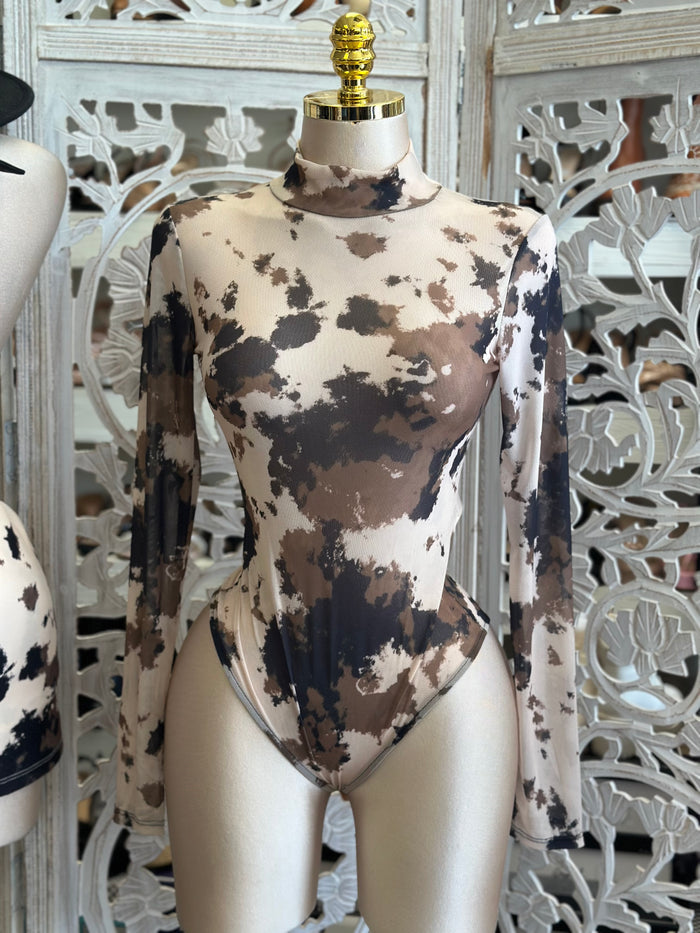 Cow Print Body Suit