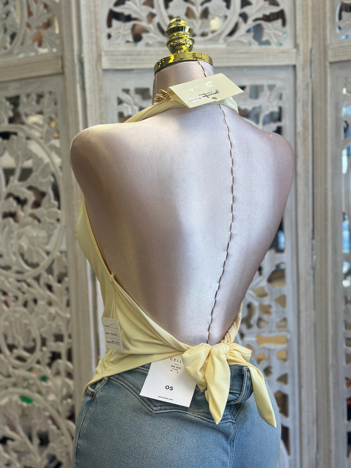 Cowl Neck Backless Top