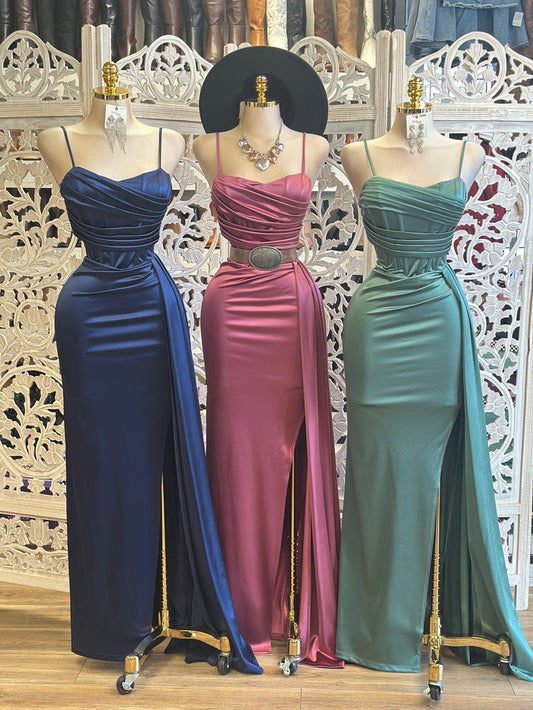 Draped Corset Evening Dress- Stretchy,Estira