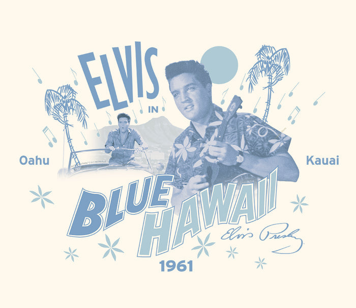 Elvis Blue Hawaii Zip Tote