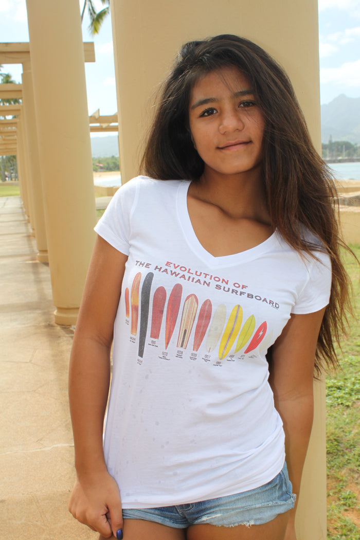Evolution of the Surfboard Ladies' V Neck