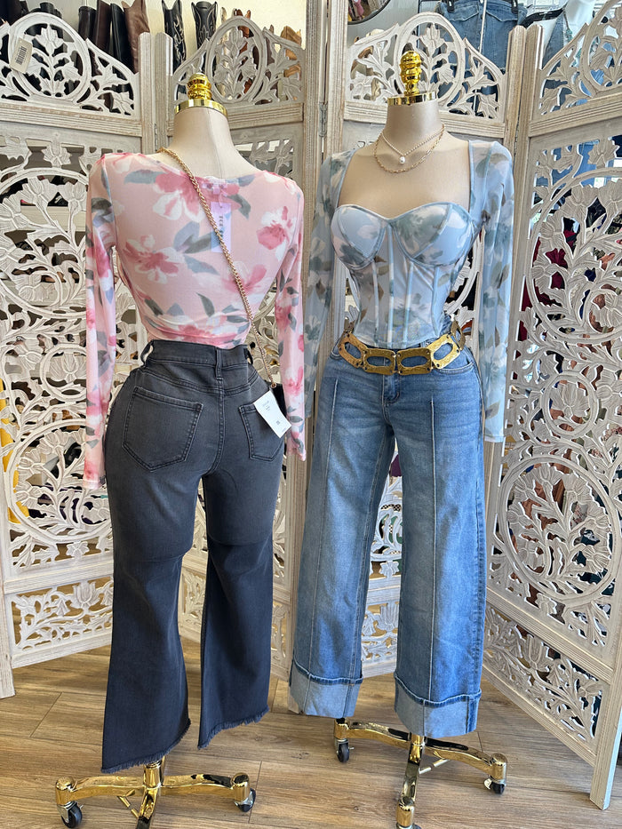 Floral Corset Blouse - Estira, Stretchy