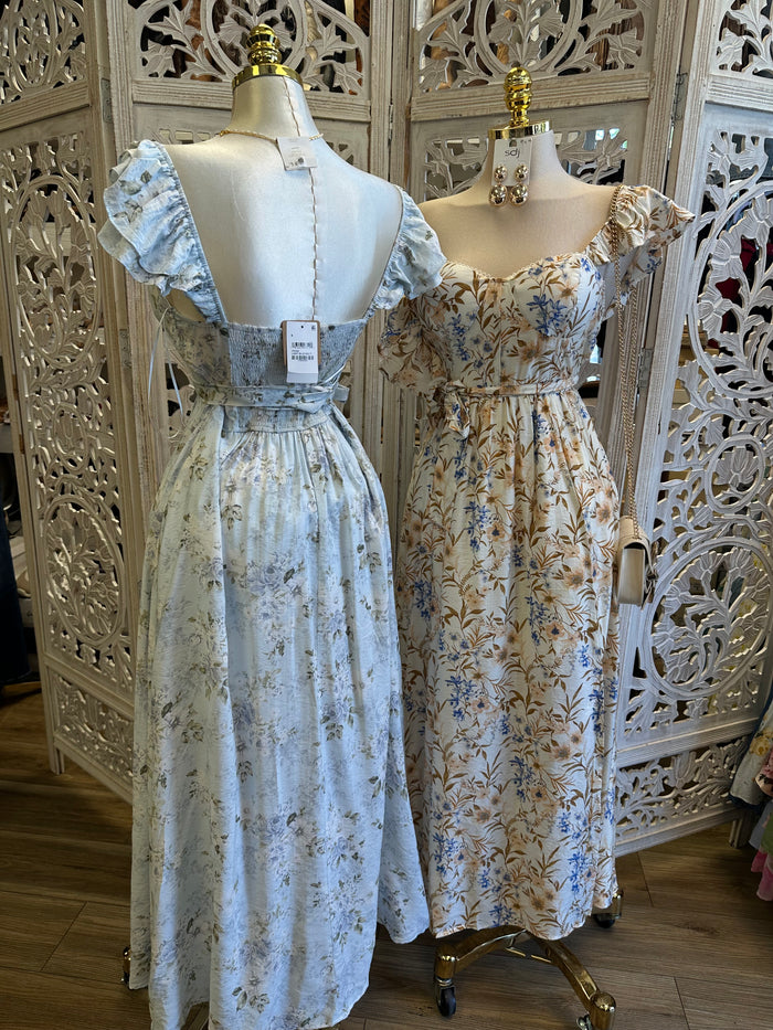 Floral Maxi Dress -Stretchy, Estira
