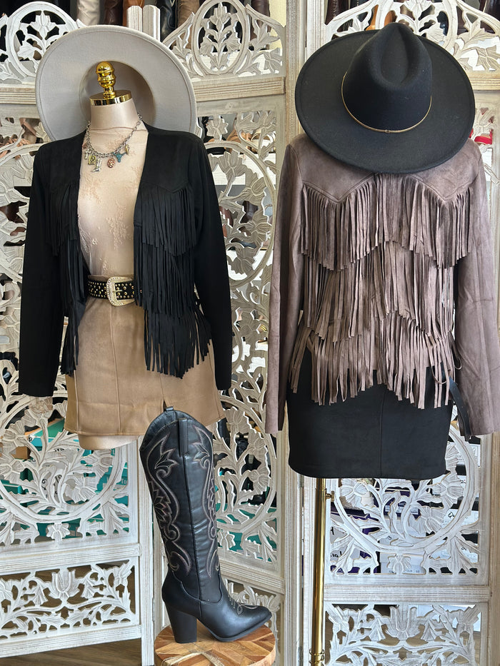 Fringe Suede Cardigan