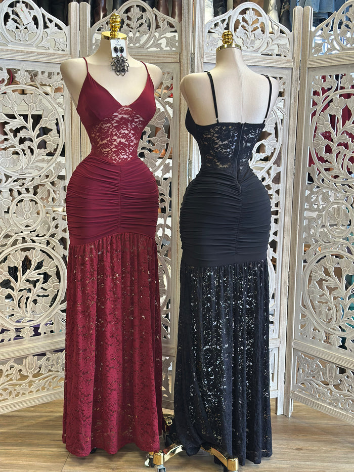 Full Lace Cami Maxi Dress- Stretchy,Estira